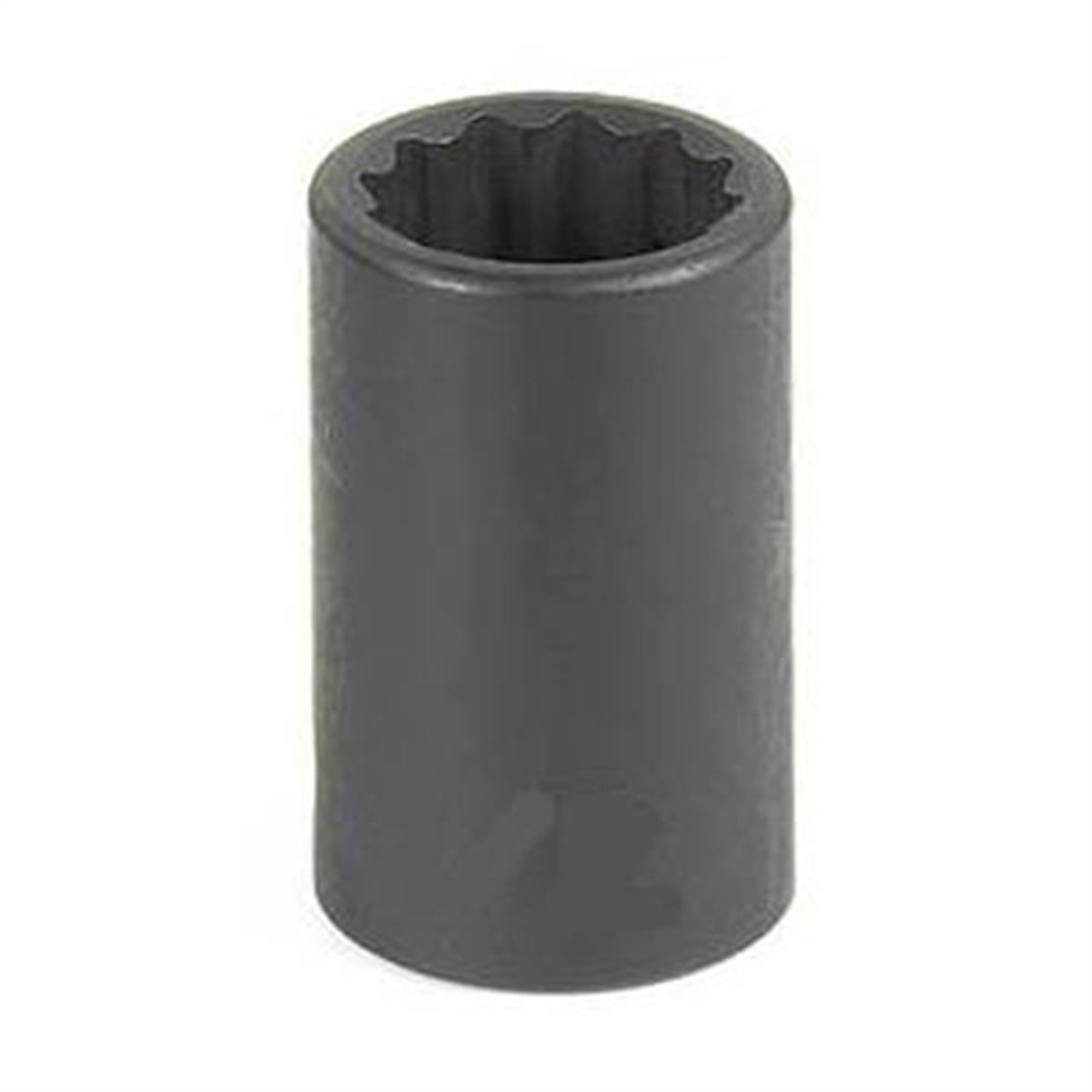 Grey Pneumatic Standard Length Impact Socket — 15mm, 3/8in. Drive, 12-Point, Black, Model# GRE1115M
